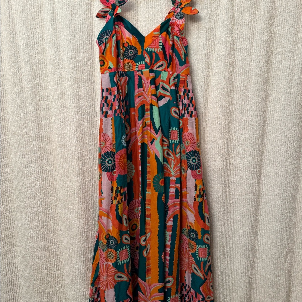 FARM Rio Vibrant Floral Maxi Dress - Pink, Orange, Green